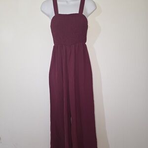 Elegant Burgundy Jumpsuit